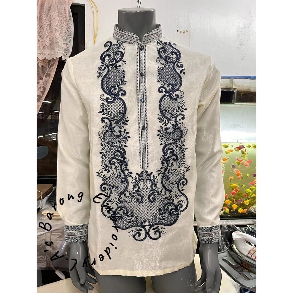 Barong Tagalog Chinese collar calado cpc